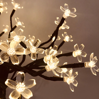 Prise de batterie USB 45cm 24/36/48 ampoules Noël Maison Mariage Arbre artificiel Table Nuit Fleur Fleurissante Led Cerisier Lumière d'arbre