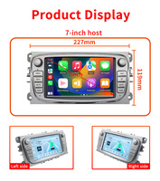 Autoradio Android 7 pouces CARUPEZ pour Ford Focus Galaxy Kuga 2006-2012 DSP GPS Style OEM Garantie 1 an-8581/7862 8 cœurs |