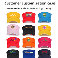 Gorra Deportiva Personalizada de Polialgodón con Visera, Sombrero Deportivo Multi-Panels de Tela Común para el Sol
