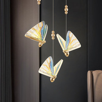 Lustre papillon de luxe lumière moderne Art artisanat décoration hôtel moderne suspension suspendue pour salon Restaurant