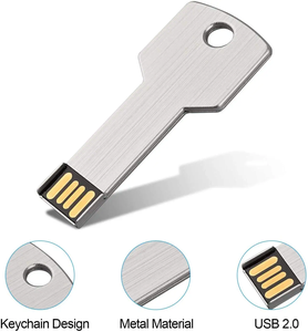 แฟลชไดรฟ์ USB รูปทรงกุญแจ  ความจุ 1GB 2GB 4GB 8GB 16GB 32GB ขายส่ง  แฟลชไดรฟ์โลหะขนาดเล็ก  หน่วยความจำ USB 2TB - Product Image 1