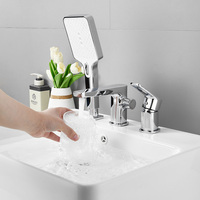 Robinet de baignoire de salle de bain à deux fonctions au design moderne pour éviers de lavabo Robinet de lavabo élégant