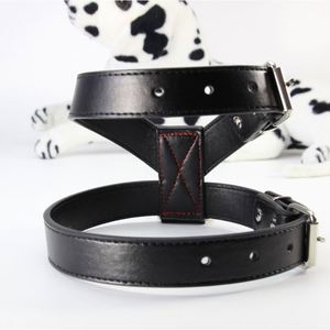 Correa de Pecho Negra para Perros con Cuerda de Sujeción, Accesorio Antipérdida para Pasear Perros, Collar para Mascotas con Diseño de la Letra K, Talla Mediana - Product Image 2