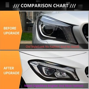 Faro HETOP <span class=keywords><strong>CLA</strong></span> <span class=keywords><strong>W117</strong></span> 2014-2020, Aggiornamento LED per CLA220 CLA45 CLA260 C117, Fari Anteriori Modificati Plug and Play per Benz - Product Image 2