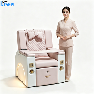 Sillón de Manicura de Cuero Sintético Negro para Salón de Belleza, Silla de Masaje Eléctrica sin Tuberías, Silla de Manicura Simple para Pedicura - Product Image 1