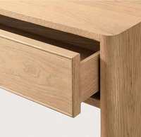 Console d'entrée en chêne massif de style américain, design français, meuble de rangement durable pour salon, table décorative pour couloir