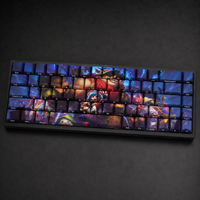 Lot de 68 touches PBT personnalisées imprimées latéralement par sublimation, profil Cherry, pour clavier de jeu mécanique - Vente en gros