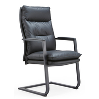 Chaise de bureau exécutive ergonomique à dossier haut personnalisable en cuir avec hauteur réglable et pivotante pour le bureau à domicile et le hall d'hôtel