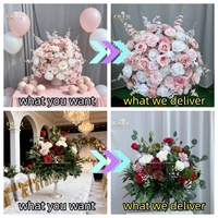 Guirlande florale artificielle OLERAY, toucher réel, eucalyptus, pour allée ou décoration au sol