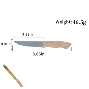 سكين فواكه من الفولاذ المقاوم للصدأ بمقبض خشبي 5/7 بوصة، شفرات حادة غير لاصقة، آمنة للغسل في غسالة الأطباق، مناسبة للاستخدام باليد اليمنى واليسرى، للمنزل والمطاعم - Product Image 5