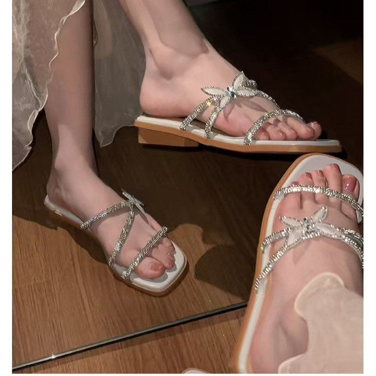 XY Fashion Trendy Custom Fashion New Designer square Toe Rose