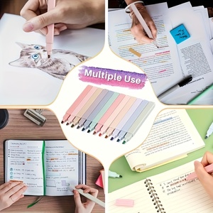 Evidenziatore Rettangolare Personalizzato con Logo, Colori Pastello Macaron, per Studenti e Ufficio, Penna Marcatrice per <span class=keywords><strong>Quaderni</strong></span> - Product Image 3