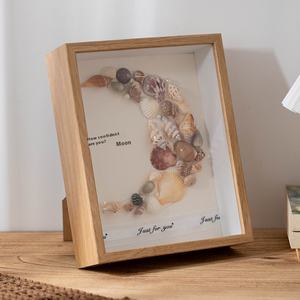 Cadre d'affichage en bois creux écologique épaissi cadre <span class=keywords><strong>photo</strong></span> en gros ornements de spécimens de fleurs séchées créatives <span class=keywords><strong>effet</strong></span> stéréo - Product Image 1