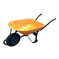 Carretilla de Jardín para Transporte de Hormigón, Carro de Construcción de Acero Resistente con Ruedas