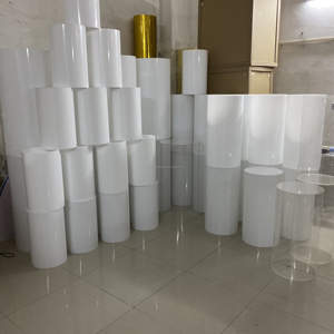 Sheer Acrylic Cột Vòng Xi Lanh Bệ Hiển Thị Nghệ Thuật Trang Trí Nội Thất Rõ Ràng Plinths Trụ Cột Cho Trang Trí Đám Cưới DIY - Product Image 2