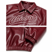 Blouson Bomber Graphique Bordeaux pour Homme, en Nylon Ripstop, avec Fermeture Éclair et Capuche, Manches Longues, Style Décontracté Urbain, Hiver, Léger et Imperméable