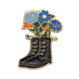 Zapatos creativos flores botas esmalte alfileres divertido planta en maceta solapa insignia broches ropa joyería accesorios Pin para mochila - Product Image 1