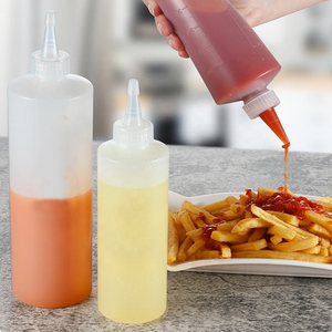Bouteille de sauce de cuisine en PE de qualité alimentaire, compressible, avec bouchon compte-gouttes sérigraphié pour ketchup et assaisonnements – Vente en gros - Product Image 4