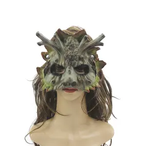 Máscara facial árvore de cosplay, dia das bruxas, cosplay engraçado, espuma pu macia, decoração de rosto, madeira morta