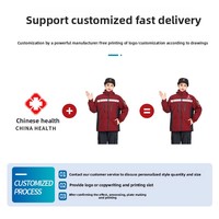 Chaqueta Cortavientos para Hombre, Certificada por el CDC Chino, para Emergencias Médicas y de Salud, 100% Poliéster Oxford, con Forro Interior y Accesorios