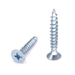 Tornillos para Madera con Punta Cónica Pozi, Recubiertos de Zinc, Certificados ISO, Clase 4.8 y 6.8, Tornillos Autorroscantes de Punta Afilada para Carpintería y Muebles - Product Image 1