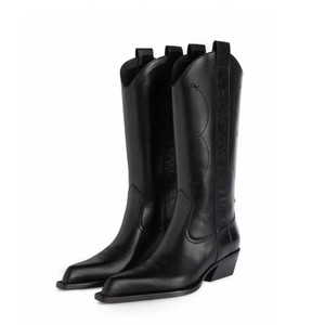 Bottes Western pour femmes Bottes de cowboy Longues Nouvelles bottes d'équitation Western à talon épais <span class=keywords><strong>en</strong></span> <span class=keywords><strong>cuir</strong></span> brodé - Product Image 2