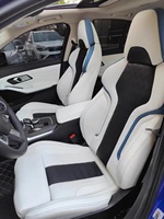 Protection en cuir véritable pour accoudoir de siège baquet en carbone pour BMW G87 M2 G80 G81 M3 G82 G83 M4 F90 M5 F92 M8 Housse de siège intérieure