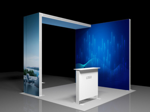 Backlit seg 10x20 triển lãm thương mại gian hàng trưng bày tường triển lãm gian hàng Triển Lãm Đứng dẫn hộp đèn để bán - Product Image 3