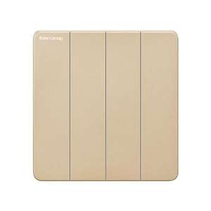 Interruptor de Luz de Pared de un Solo Control, Material PC Dorado, 10A, Enchufe Estándar Británico, Contacto Plateado - Product Image 4