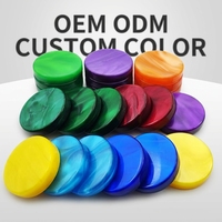 Pions d'échecs en résine acrylique marbrée arc-en-ciel, 30 mm, 4 g, jetons de jeu en plastique pour casino et jeux de loisirs, personnalisation OEM, directement de l'usine