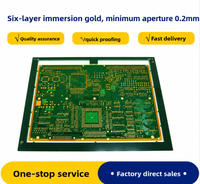 Cartes de circuits imprimés (PCB) FR-4 plaquées or à 6 couches, cartes de contrôle PCBA, panneaux de signalisation de trafic de données pour contrôle industriel en série