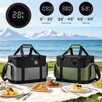 Sac de pique-nique isotherme portable personnalisé 26L, étanche, souple, durable, avec affichage intelligent de la température, pour aliments et boissons