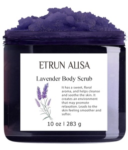 ETRUN ALISA OEMODM <span class=keywords><strong>Gommage</strong></span> au sel de lavande, <span class=keywords><strong>gommage</strong></span> corporel exfoliant naturel avec des huiles hydratantes du Céramique et du sel de mer pour une peau douce et lisse - Product Image 1