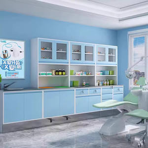 <span class=keywords><strong>Armoire</strong></span> de Rangement Médical - Comptoir de Distribution pour <span class=keywords><strong>Pharmacie</strong></span> Hospitalière et Clinique avec Base en Acier Inoxydable et Roulettes - Product Image 5