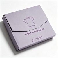 Caja de Embalaje Personalizada para Camisetas, Caja de Cartón Kraft para Ropa, Caja de Envío con Estampado en Caliente, Sobre de Papel Kraft para Regalo