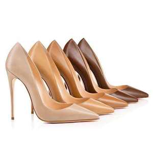 Zapatos Elegantes de Tacón Súper Alto con Punta en Pico, Color Albaricoque, Talla Grande - Product Image 6