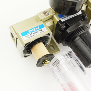 JINEN ชุดกรองลมสามทางแบบนิวเมติก AF2000-02 ตัวกรองทองแดง 0.15-0.8MPa พร้อมเกจวัดแรงดัน ระบายน้ำแบบแมนนวล - Product Image 1