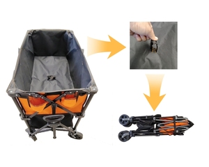 Đôi Decker thép không gỉ ráp toa xe giỏ hàng công suất lớn Heavy Duty cắm trại giỏ hàng Gấp xe đẩy cho các công cụ - Product Image 6