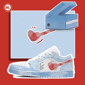 DOUBLE LUCKY Wholesale Fashion Style Basketball Sneakers Logo Custom Multi-Colors Shoebox Packaging Sneakers Custom