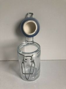 NOUVELLE SÉRIE 4 EN VERRE MINI POTS À ÉPICES CLIP couvercle hermétique couleur tops alimentaire - Product Image 4