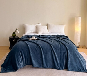 Chăn flannel kẻ sọc mềm cao cấp-Nhẹ và thoải mái cho ghế sofa hoặc Trải Giường-trang trí nhà sang trọng, màu đỏ tinh khiết - Product Image 2