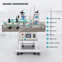 Machine d'étiquetage verticale automatique électrique pour bouteilles rondes (cosmétiques/shampoings) – Unité de ligne de production pour étiquettes simples/doubles