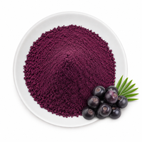Poudre de baies d'açaï fraîches 100% pure lyophilisée, superaliment en vrac, qualité alimentaire, pour smoothies, jus, enfants et adultes