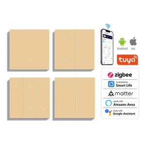 스마트 월 스위치 모션 센서 포함 지그비 BLE 모션 감지 음성 제어 1 2 3 4 갱 복도 계단 다용도실용 - Product Image 1