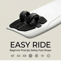 Sangle de pied de planche de surf personnalisable de qualité supérieure, coussinet de traction alvéolé ventilé pour Efoil et Kiteboard, fixations avec amorti de sécurité
