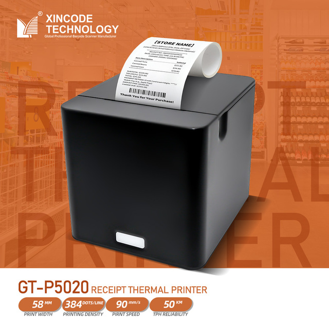 Xincode 58MM USB Thermal Receipt Printer Compatible POS Small Size Direct Thermal Printer with ESC/POS Print Commands Set