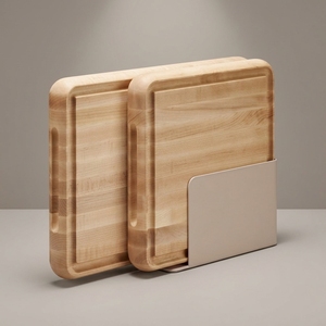 Ensemble <span class=keywords><strong>de</strong></span> 3 planches à découper en érable, comprenant une planche à découper rectangulaire <span class=keywords><strong>de</strong></span> 17 pouces et une planche à découper carrée <span class=keywords><strong>de</strong></span> 12 pouces - Product Image 5