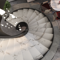 Escalier en colimaçon contemporain pour application intérieure pour les appartements de musée de bibliothèque de villa-en bois
