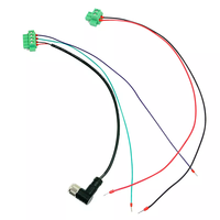 Harnais de câblage M12 femelle 5 broches 24AWG personnalisé, étanche et de qualité assurée, avec bornes tubulaires