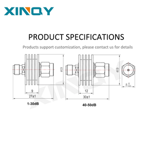 Divisor de Potencia RF <span class=keywords><strong>Resistivo</strong></span> de 4 Vías XINQY XQY-PS4-A10-DC/P-TFI 0.5-3GHz, Conector N-Hembra Pasivo para Pruebas de Señal GPS - Product Image 6